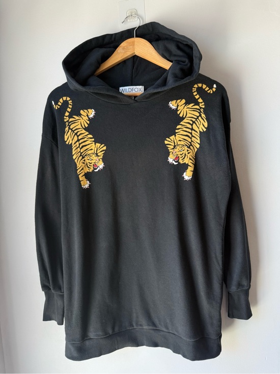 Wildfox Tops - Wildfox "Prowlin' Around" Black Hoodie